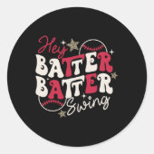 Hey Tter Swing Game Day Verkopen Cheer Mom Grappig Ronde Sticker (Voorkant)