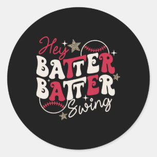 Hey Tter Swing Game Day Verkopen Cheer Mom Grappig Ronde Sticker