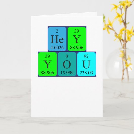 Hey u kaart 4 van de Verjaardag (Gele Bloem)