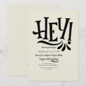 Hey Uitnodiging (Voorkant / Achterkant)
