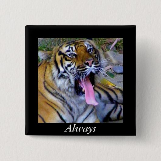 Hey_ Vierkante Button 5,1 Cm (Voorkant)