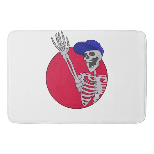 Hey Vrienden Cool en Grappig Skelet Badmat (Voorkant)