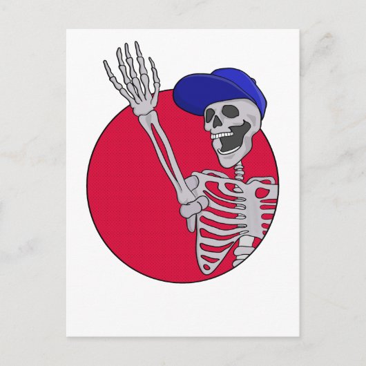 Hey Vrienden Cool en Grappig Skelet Briefkaart (Voorkant)