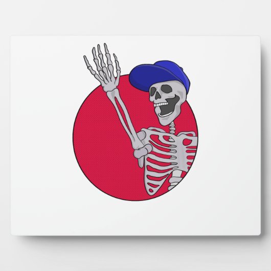 Hey Vrienden Cool en Grappig Skelet Fotoplaat (Voorkant)