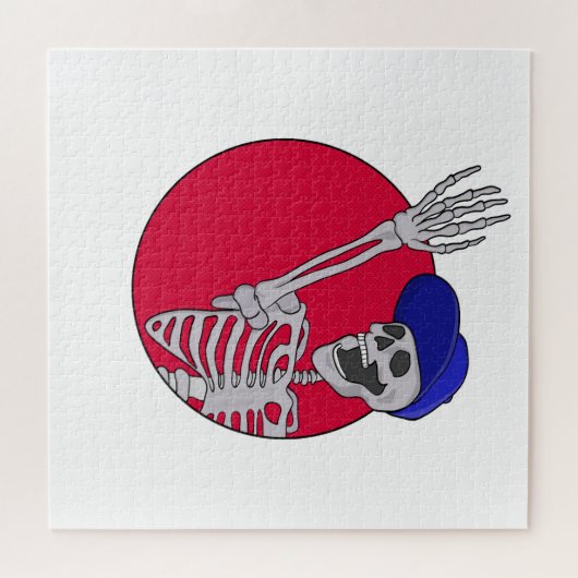 Hey Vrienden Cool en Grappig Skelet Legpuzzel (Horizontaal)