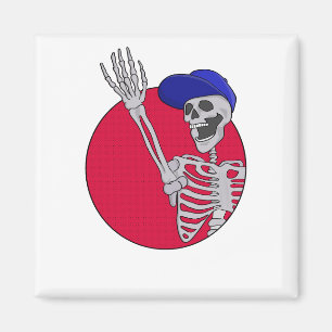 Hey Vrienden Cool en Grappig Skelet Magneet