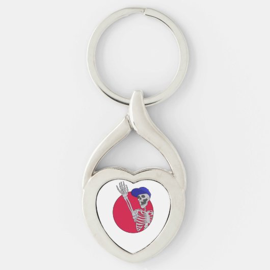 Hey Vrienden Cool en Grappig Skelet Sleutelhanger (Voorkant)