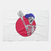 Hey Vrienden Cool en Grappig Skelet Theedoek (Horizontaal)