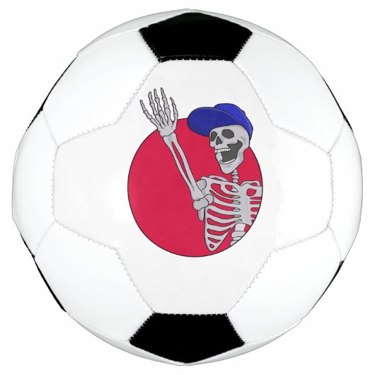 Hey Vrienden Cool en Grappig Skelet Voetbal (Voorkant)