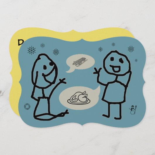 Hey Wanna Uitnodiging Kaart door RoseWrites (Voorkant / Achterkant)