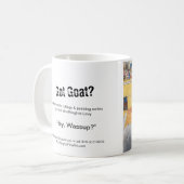 ‘Hey Wassup’ Goats 11-oz koffie mok (Voorkant links)