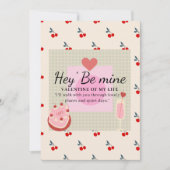 Hey" Wees mijn Valentijn  Feestdagenkaart (Voorkant)