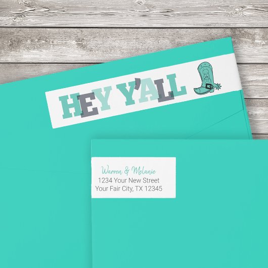 Hey Y - Texas Wraparound Address Label