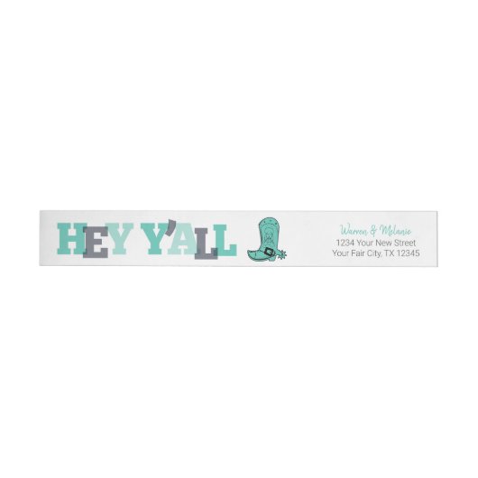 Hey Y - Texas Wraparound Address Label (Individueel)