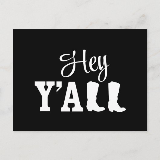 Hey Y'all Briefkaart (Voorkant)