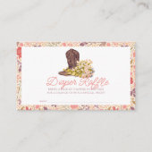 Hey Y'all Cowboy Boot Boeket Luier Raffle Ticket Informatiekaartje (Voorkant)