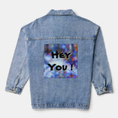 Hey You op Bokeh Style Achtergrond Denim Jacket (Achterkant)