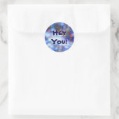 Hey You op Bokeh Style Achtergrond Sticker (Tas)