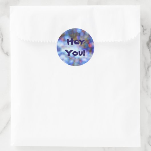 Hey You op Bokeh Style Achtergrond Sticker (Tas)