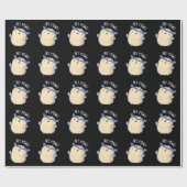 Hey Y'Owl Grappige Uil Pun Dark BG Cadeaupapier (Vlak)