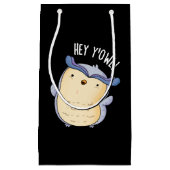 Hey Y'Owl Grappige Uil Pun Dark BG Klein Cadeauzakje (Voorkant)