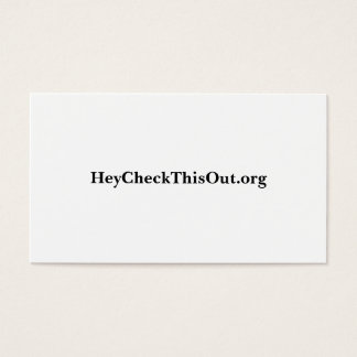 HeyCheckThisOut.org Visitekaartje