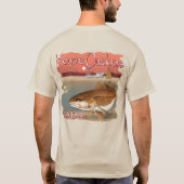 HeyCuz buiten rode vis rode dageraad ontwerp T-shirt (Achterkant)