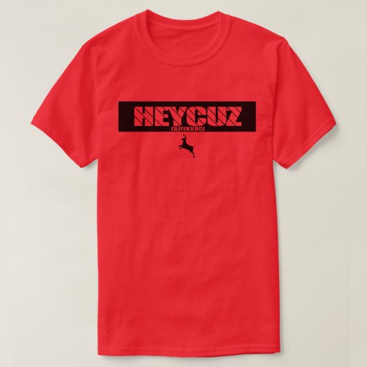 HeyCuz buitenblokontwerp met herten T-shirt (Design voorkant)