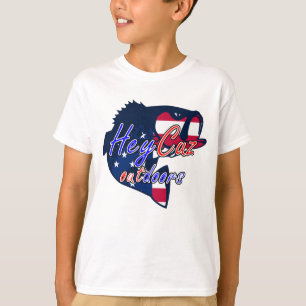 HeyCuz Buitenshuis USA Flag Bass Logo T-shirt