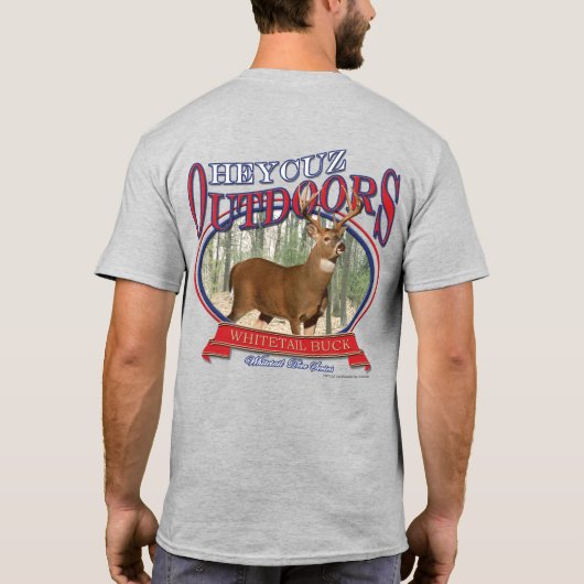HeyCuz Buitenshuis Whitetail Buck T-shirt (Achterkant)