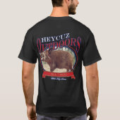 HeyCuz Buitenshuis Wild Hog Design T-shirt (Achterkant)