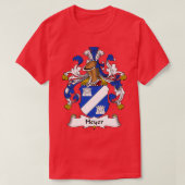 Heyer Coat of Arms Family Crest T-shirt (Design voorkant)