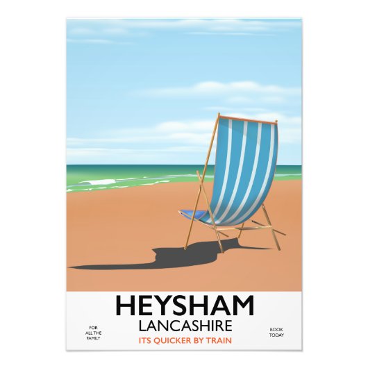 Heysham Lancashire  poster trein (Voorkant)