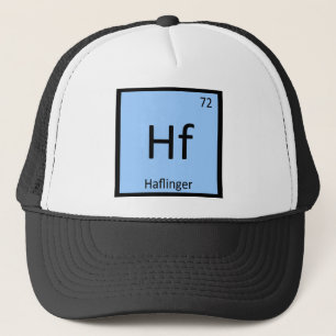 Hf - Haflinger Pony Periodic Table Horse Trucker Pet