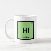 Hf - Halfling Grappige Chemie Element Symbool T-sh Koffiemok (Links)
