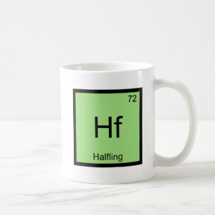 Hf - Halfling Grappige Chemie Element Symbool T-sh Koffiemok