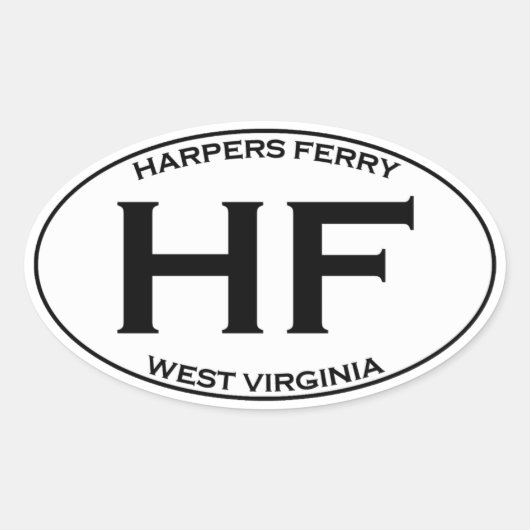 HF - Harpers Veerboot West Virginia Ovale Sticker (Voorkant)