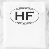 HF - Harpers Veerboot West Virginia Ovale Sticker (Tas)