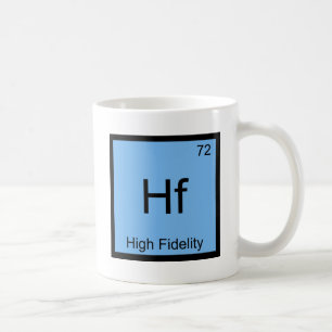 Hf - High Fidelity Chemie Elementsymbool T-shirt Koffiemok