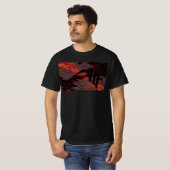 HF-logo geplaatst op drip art-achtergrond T-shirt (Voorkant volledig)
