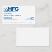 HFG Financial Services Professional Visitekaartje (Voorkant / Achterkant)