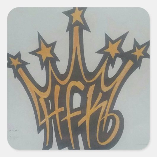 HFK Accessoires eindelijk! Vierkante Sticker (Voorkant)