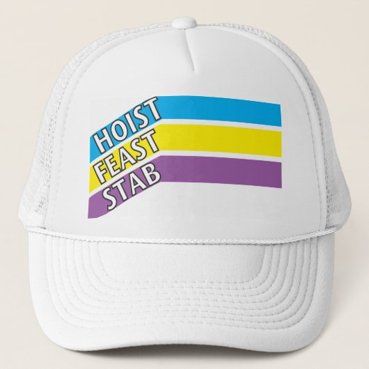 HFS-Pet- blauw, geel, paars Trucker Pet (Voorkant)