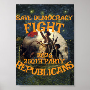 HG CBP 250ste VERJAARDAG VS-VLAG AMERIKA TRUMPS Poster