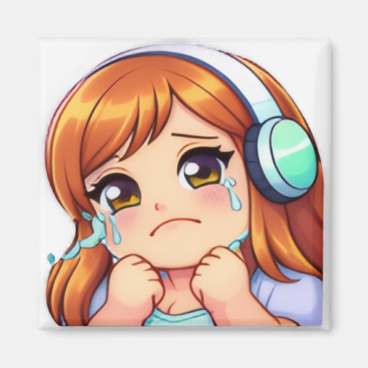 HG Emote: Official "Cry" Square Magnet  (Voorkant)