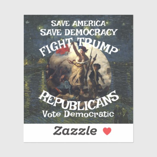 HG FW FV VS Amerika Patriottisme Democratie Sticker (Vel)
