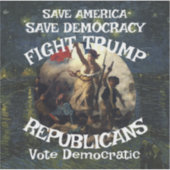 HG FW FV VS Amerika Patriottisme Democratie Sticker (Voorkant)