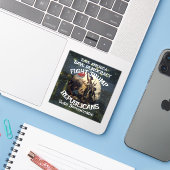HG FW FV VS Amerika Patriottisme Democratie Sticker (Laptop met iPhone)