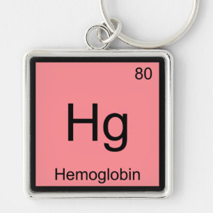 Hg - Hemoglobine Chemie Elementsymbool Bloed T-shi Sleutelhanger