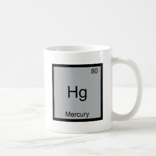 Hg - Mercury Funny Chemistry Element Symbol T-shir Koffiemok